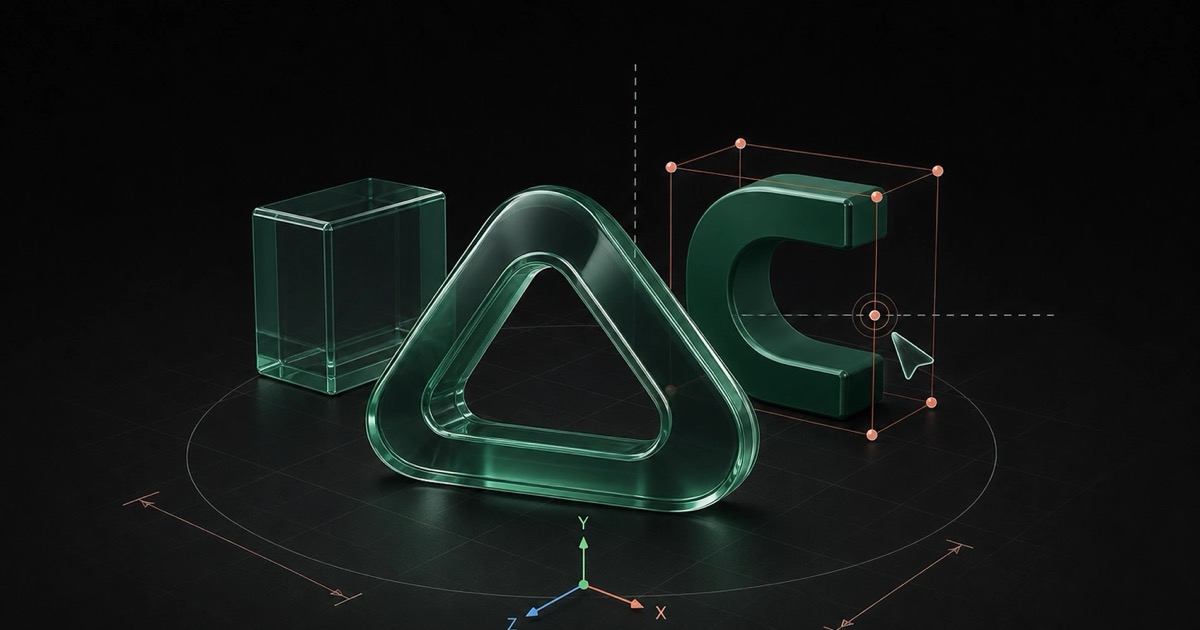 Layer3D browser studio displaying an editable imported design scene